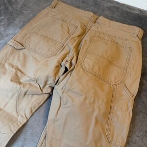 Blue Mountain Carpenter Pants Mens 34x32 Tan Canvas Utility Work Straight Fit